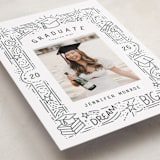 "Dream Big Grad" - Graduation Announcements in Snow by Stephanie Hawkes - Detail