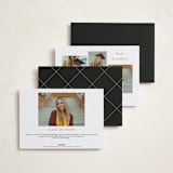 "Legato" - Graduation Announcements in Crisp Linen by Erin L. Wilson - Back of Card Options
