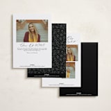 "Minimal Script" - Graduation Announcements in Obsidian by Kamala Nahas - Back of Card Options