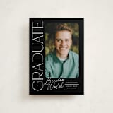 "Distinguished" - Graduation Announcements in Eclipse by Everett Paper Goods - Front