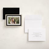 "Modern striped frame" - Graduation Announcements in Noir by Jackie Crawford - Assembled