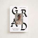 "Calligraphic Ink" - Graduation Announcements in Cotton by Chryssi Tsoupanarias - Front