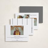 "Tassel Framed" - Graduation Announcements in Charcoal by AK Graphics - Back of Card Options