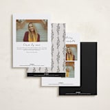 "Celebratory Frame" - Graduation Announcements in Linen by Ana de Sousa - Back of Card Options
