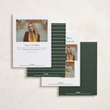 "Classic Sash" - Graduation Announcements in Pine by Lauren Chism - Back of Card Options