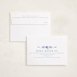 "Grad Crest" - Graduation Announcements in Indigo by Petra Kern - FREE Recipient Addressing