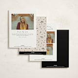 "Illustrated Grad" - Graduation Announcements in Onyx by Ashley Iwafuchi - Back of Card Options