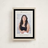 "Modern striped frame" - Graduation Announcements in Noir by Jackie Crawford - Front