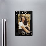 "Scholarly Surround" - Graduation Announcements in Licorice by Jessica Williams - Magnet Front