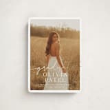 "Graduate Script" - Graduation Announcements in Snow by Sarah Curry - Front
