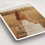 "Graduate Script" - Graduation Announcements in Snow by Sarah Curry - Detail