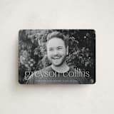 "Understated" - Graduation Announcements in Salt by Ekko Studio - Front