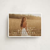 "Graduate Script" - Graduation Announcements in Snow by Sarah Curry - Front
