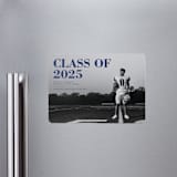 "Bold Headline" - Graduation Announcements in Midnight by Emily Sabol Goss - Magnet Front