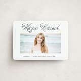 "Minimal Flourish" - Graduation Announcements in Noir by AK Graphics - Front