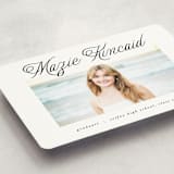 "Minimal Flourish" - Graduation Announcements in Noir by AK Graphics - Detail