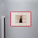 "Decorative Frame" - Graduation Announcements in Crimson by Baumbirdy - Magnet Front