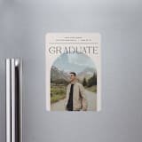 "Vision" - Graduation Announcements in Ivory by Pixel and Hank - Magnet Front