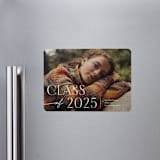 "Contemplate" - Graduation Announcements in Snowberry by Pixel and Hank - Magnet Front