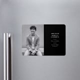 "Distinguished" - Graduation Announcements in Noir by Meggy Masters - Magnet Front