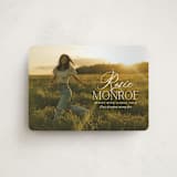 "Classic Allure" - Graduation Announcements in Cotton by Oscar and Emma - Karly Depew - Front