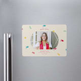 "Confetti Drop" - Graduation Announcements in Multi by Megan Cash - Magnet Front