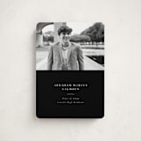 "Distinguished" - Graduation Announcements in Noir by Meggy Masters - Front