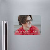 "headlined" - Graduation Announcements in Pearl by Emily Sabol Goss - Magnet Front