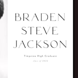 "Classy Graduate" - Graduation Announcements in Salt by Stephanie Hawkes - Detail