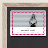 "wavy border" - Graduation Announcements in Bubblegum by Emily Sabol Goss - Magnet Front
