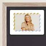 "wavy frame" - Graduation Announcements in Aqua by Baumbirdy - Magnet Front