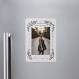 "Celebratory Frame" - Graduation Announcements in Linen by Ana de Sousa - Magnet Front