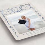 "Grad Crest" - Graduation Announcements in Indigo by Petra Kern - Detail