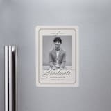 "Refined Grad" - Graduation Announcements in Taupe by Ashley Iwafuchi - Magnet Front