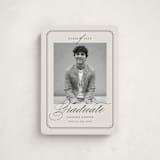 "Refined Grad" - Graduation Announcements in Taupe by Ashley Iwafuchi - Front