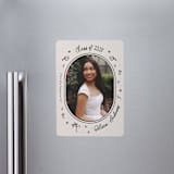 "Illustrated Grad" - Graduation Announcements in Onyx by Ashley Iwafuchi - Magnet Front