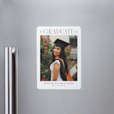 "Newsprint" - Graduation Announcements in Snow by Nicoletta Savod - Magnet Front