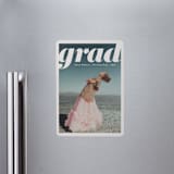 "The Cover" - Graduation Announcements in Mist by Gwen Bedat - Magnet Front