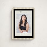 "Modern striped frame" - Graduation Announcements in Noir by Jackie Crawford - Front