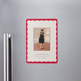 "Decorative Frame" - Graduation Announcements in Crimson by Baumbirdy - Magnet Front