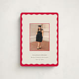 "Decorative Frame" - Graduation Announcements in Crimson by Baumbirdy - Front