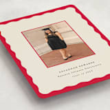 "Decorative Frame" - Graduation Announcements in Crimson by Baumbirdy - Detail