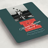 "Varsity Initial" - Graduation Announcements in Forest by Leia Matt - Detail