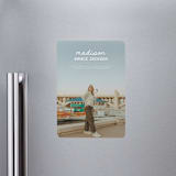 "Handwritten Stack" - Graduation Announcements in Snow by Stephanie Heinrich Godbout - Magnet Front