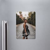 "Ribbons and Cords" - Graduation Announcements in Ink by Megan Davis - Magnet Front