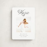 "Minimal Flourish" - Graduation Announcements in Noir by AK Graphics - Front