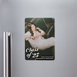 "Class Dismissed" - Graduation Announcements in Ink by Megan Davis - Magnet Front