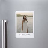 "archive" - Graduation Announcements in Snow by Sarah Curry - Magnet Front