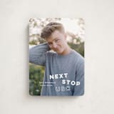 "next stop" - Graduation Announcements in Pearl by Sara Hicks Malone - Front