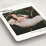"Vinyl" - Graduation Announcements in Espresso by Megan Davis - Detail